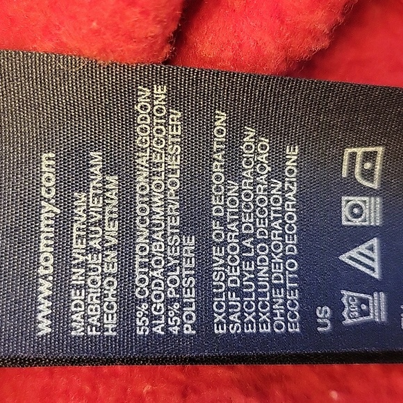 Tommy Hilfiger Red Zip-up Turtleneck Sweatshirt,  S/P - Picture 13 of 13